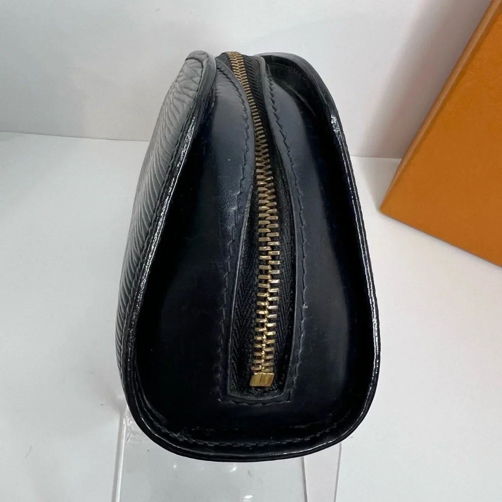 Louis Vuitton Black Epi Leather Cosmetic Pouch